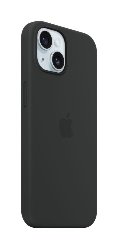 Apple iPhone 15 Plus Silicone Case with MagSafe - ฺBlack