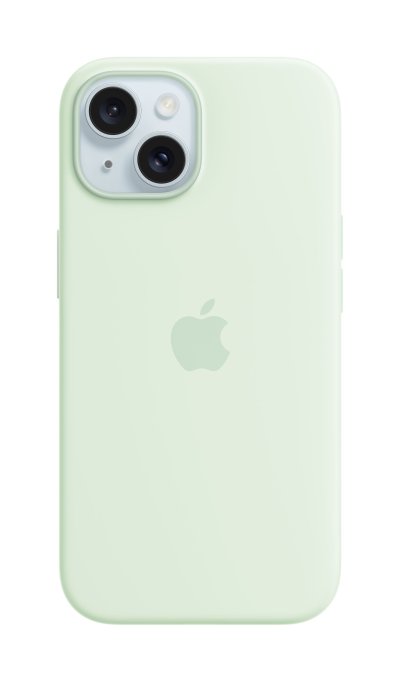 Apple iPhone 15 Silicone Case with MagSafe - Soft Mint