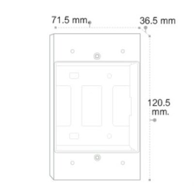 กล่องลอยขอบเหลี่ยม 36.5 cm Surface box Square EDGE