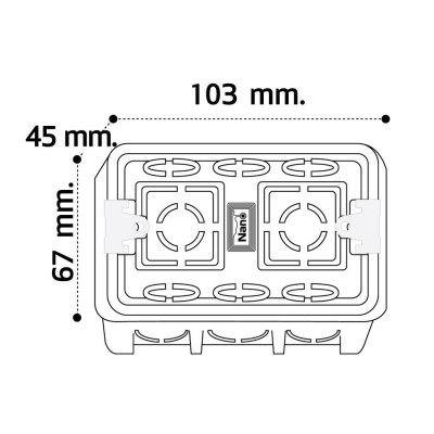 บล็อคฝัง มีหูเหล็ก(กล่องอเนกประสงค์) Flush box (Handy box)