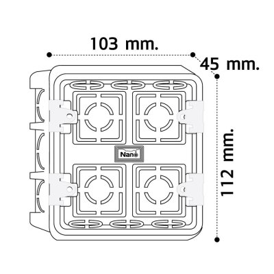 บล็อคฝัง มีหูเหล็ก(กล่องอเนกประสงค์) Flush box (Handy box) บล็อคฝัง มีหูเหล็ก(กล่องอเนกประสงค์) Flush box (Handy box)