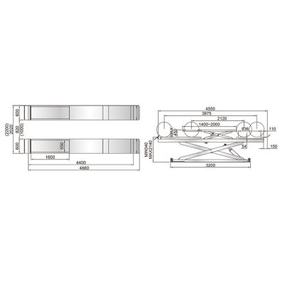 ลิฟท์เอ็กซ์ตั้งศูนย์ล้อ 2 ชั้น CARLEO SL-565HS-35