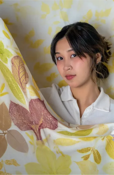 ผ้าคลุมไหล่ Eco Print