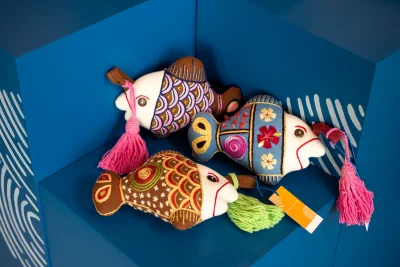 พวงกุญแจตุ๊กตาปลาใหญ่ Large fish doll keychain