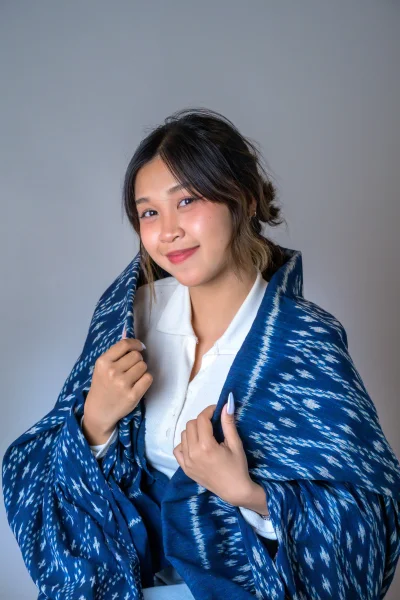 ผ้าฝ้ายมัดหมี่ย้อมคราม