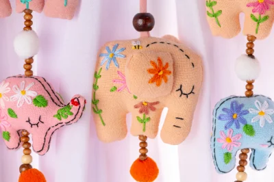 โมบายช้าง แม่-ลูก Mother-and-calf elephant mobile