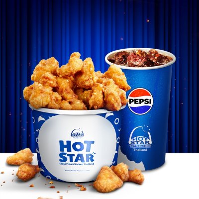 เอ็นไก่ทอด + Soft Drink 16 oz.