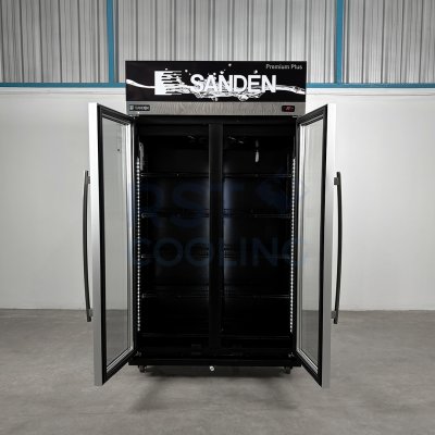 ตู้แช่เย็น 2 ประตู Sanden รุ่น YEM-1105i Premium Plus Black
