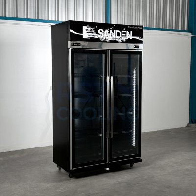 ตู้แช่เย็น 2 ประตู Sanden รุ่น YEM-1105i Premium Plus Black