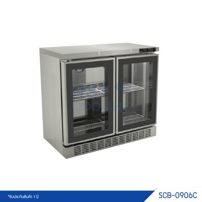 ตู้แช่เย็นเคาน์เตอร์สแตนเลส ประตูกระจก Sanden รุ่น SCB-0906C