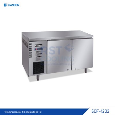ตู้แช่แข็งเคาน์เตอร์สแตนเลส 2 ประตู Sanden รุ่น SCF-1202