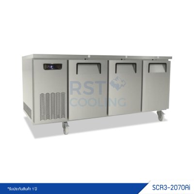 ตู้แช่เย็นเคาน์เตอร์สแตนเลส 3 ประตู Sanden รุ่น SCR3-2070Ai