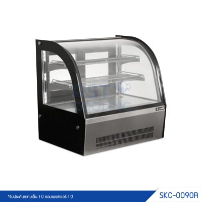 ตู้แช่เค้ก กระจกโค้ง Sanden รุ่น SKC-0090R