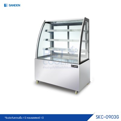 ตู้แช่เค้ก กระจกโค้ง Sanden รุ่น SKC-0903G