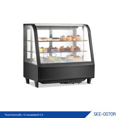 ตู้แช่เค้ก กระจกโค้ง Sanden รุ่น SKE-0070R