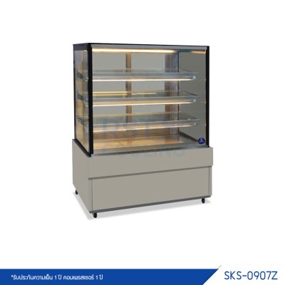 ตู้แช่เค้ก กระจกเหลี่ยม Sanden รุ่น SKS-0907Z ตู้แช่เค้ก กระจกเหลี่ยม Sanden รุ่น SKS-0907Z