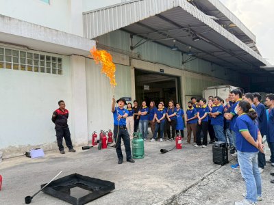 การฝึกอบรมหลักสูตรดับเพลิงและซ้อมอพยพหนีไฟประจำปี 2568