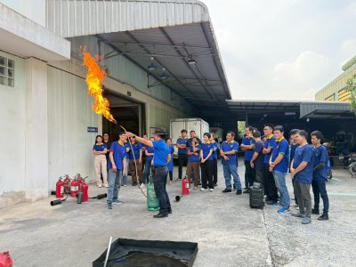 การฝึกอบรมหลักสูตรดับเพลิงและซ้อมอพยพหนีไฟประจำปี 2568