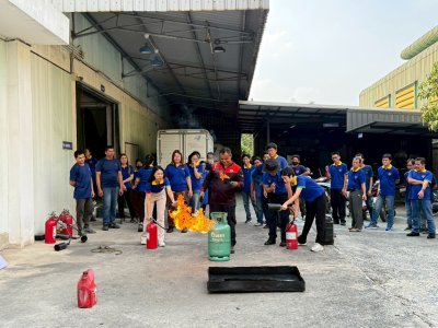 การฝึกอบรมหลักสูตรดับเพลิงและซ้อมอพยพหนีไฟประจำปี 2568