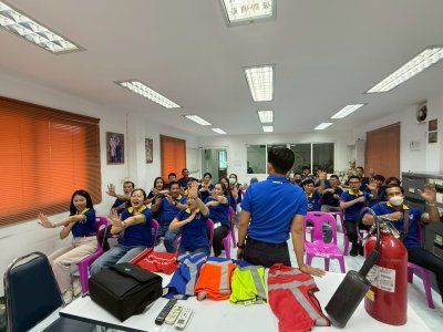 การฝึกอบรมหลักสูตรดับเพลิงและซ้อมอพยพหนีไฟประจำปี 2568