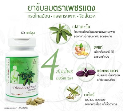 ยาขับลมตราเพชรแดง