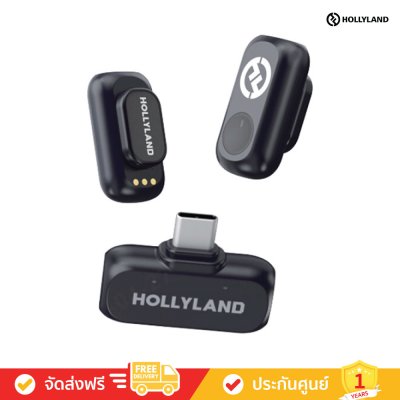 Hollyland Lark A1 Mini Duo with USB-C (Space Gray) (ไมโครโฟนไร้สาย)