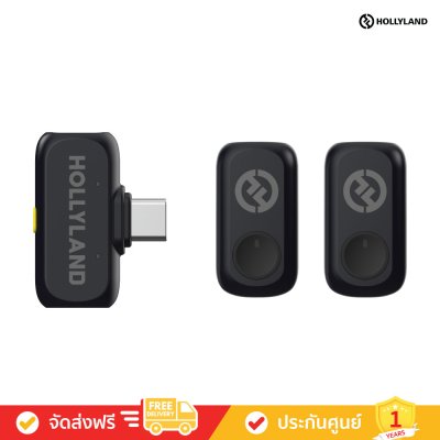 Hollyland Lark A1 Mini Duo with USB-C (Space Gray) (ไมโครโฟนไร้สาย)