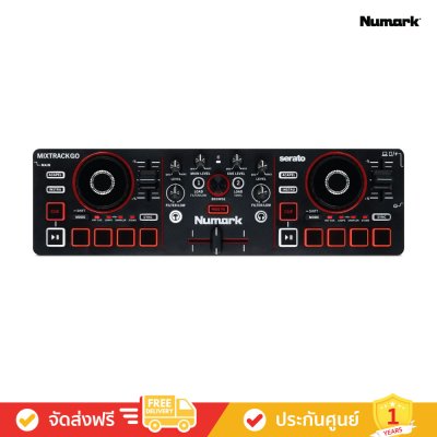 Numark MixTrack Go - Ultra‑compact 2‑deck DJ controller (เครื่องเล่นดีเจ)