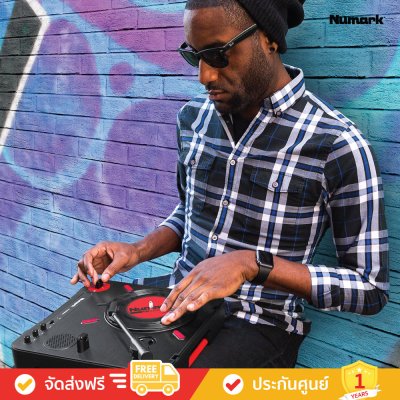 Numark PT01 Scratch - Portable Turntable with DJ Scratch Switch (เครื่องเล่นแผ่นเสียง)