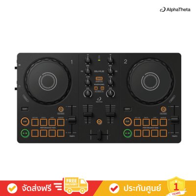 Pioneer DJ DDJ-FLX2 + HDJ-CUE1 - Compact 2-channel DJ controller with Headphones (เครื่องเล่นดีเจ)