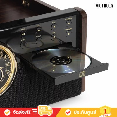 Victrola The Empire 6-IN-1 - Manual Three-Speed Turntable Audio System (VTA-270B)