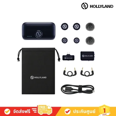 HollyLand LARK M3 Combo 2TX & 2RX (Space Gray, with Camera RX + USB-C RX) Wireless Microphone