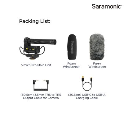 Saramonic Vmic5 Pro Camera-Mount Shotgun Microphone  ไมโครโฟนช็อตกันติดหัวกล้อง