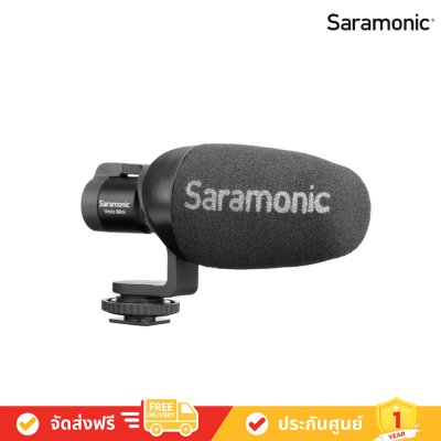 Saramonic Vmic Mini Shotgun Microphone for DSLR Cameras and Smartphones ไมโครโฟนช็อตกันติดหัวกล้อง