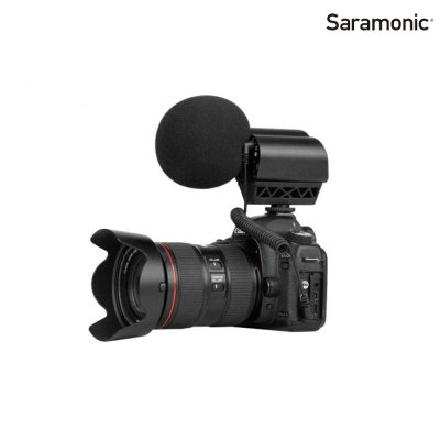 Saramonic Vmic Stereo Mark II Condenser Microphone ไมโครโฟนช็อตกันติดหัวกล้อง