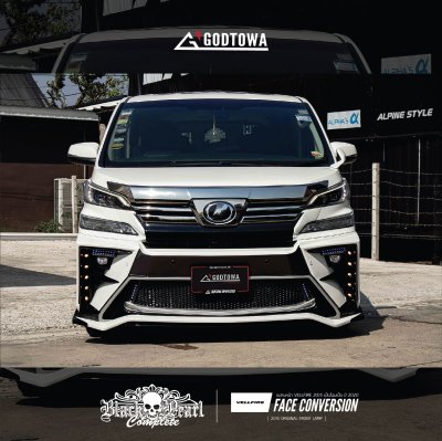 VELLFIRE 2015 ชุดแต่ง BLACK PEARL COMPLETE ออพชั่นไฟหน้าเดิม 2015