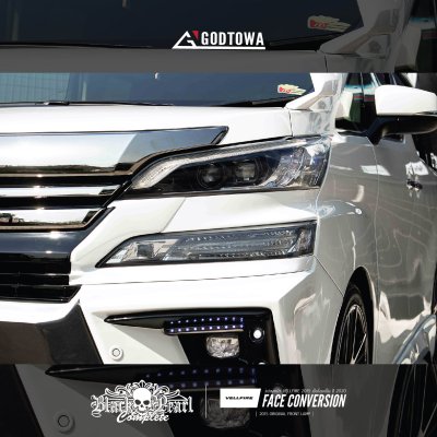 VELLFIRE 2015 ชุดแต่ง BLACK PEARL COMPLETE ออพชั่นไฟหน้าเดิม 2015