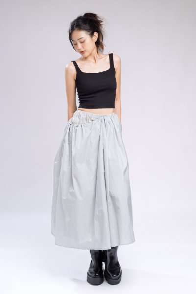VOLUMINOUS MIDI SKIRT