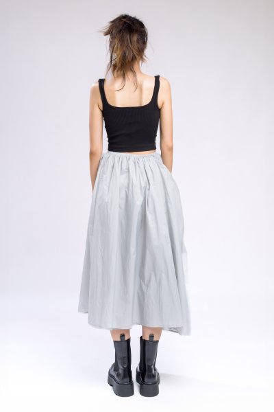 VOLUMINOUS MIDI SKIRT