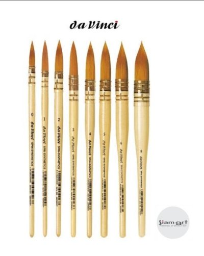 da vinci brush : 488 Synthetics Natural Polished handle