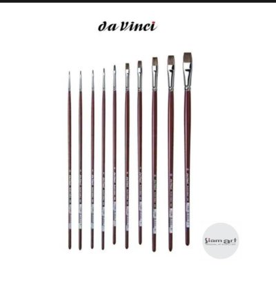 da vinci brush : 1840 Black Sable Oilpaint brush (Flat)