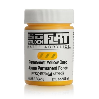 Golden So Flat Matte Acrylic Paint- Permanent Yellow Deep