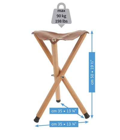Mabef Easel  : M-39 Folding Stool Leather Seat