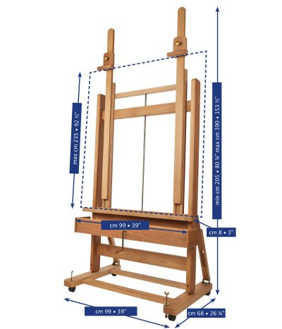 ขาตั้งวาดรูป Mabef : M-02 Easel Double Mast with Crank