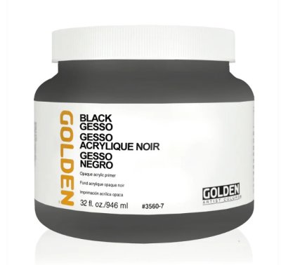 Golden Acrylic Gesso: Black Gesso 946ml