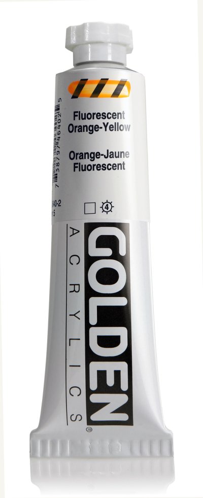 Golden Heavy Body Acrylic Color : Fluorescent Orange-Yellow