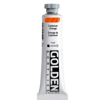 สีอะคริลิค Golden Heavy Body 59ml : Cadmium Orange