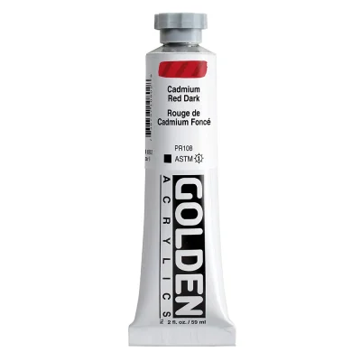 สีอะคริลิค Golden Heavy Body 59ml : Cadmium Red Dark