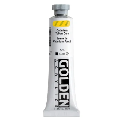 สีอะคริลิค Golden Heavy Body 59ml : Cadmium Yellow Dark