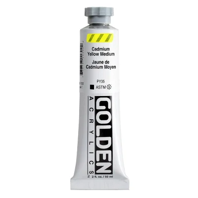 สีอะคริลิค Golden Heavy Body 59ml : Cadmium Yellow Medium